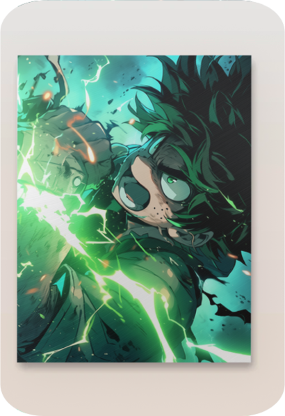 Elevate Your Space with Izuku Midoriya - My Hero Academia Metal Poster