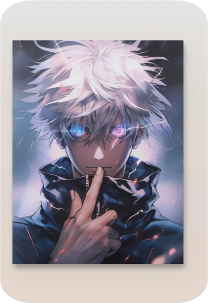 Experience the Magic with Satoru Gojo - Jujutsu Kaisen Metal Poster