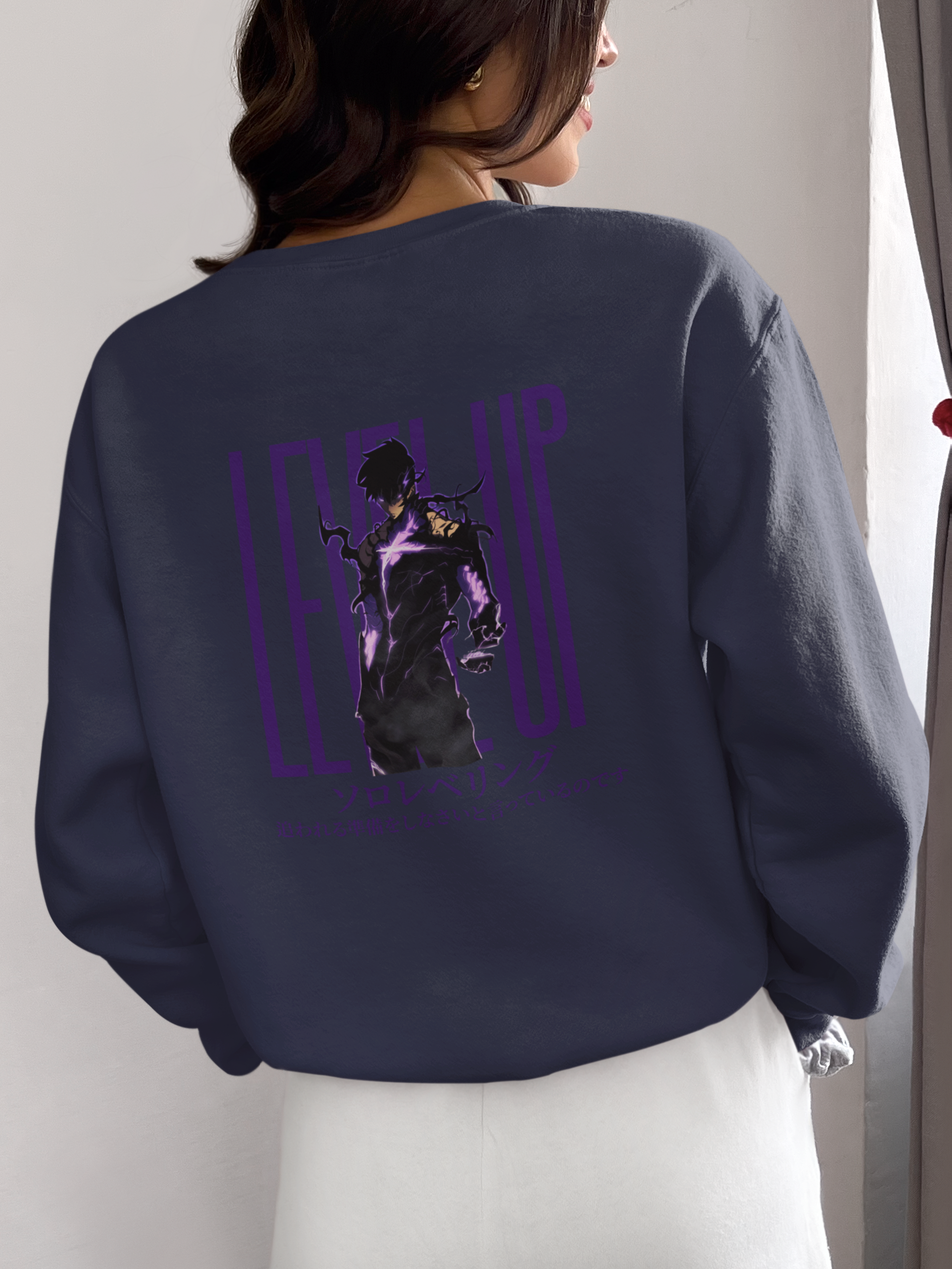 Stylish Anime Sweatshirt Featuring Sung Jinwoo from Solo Leveling