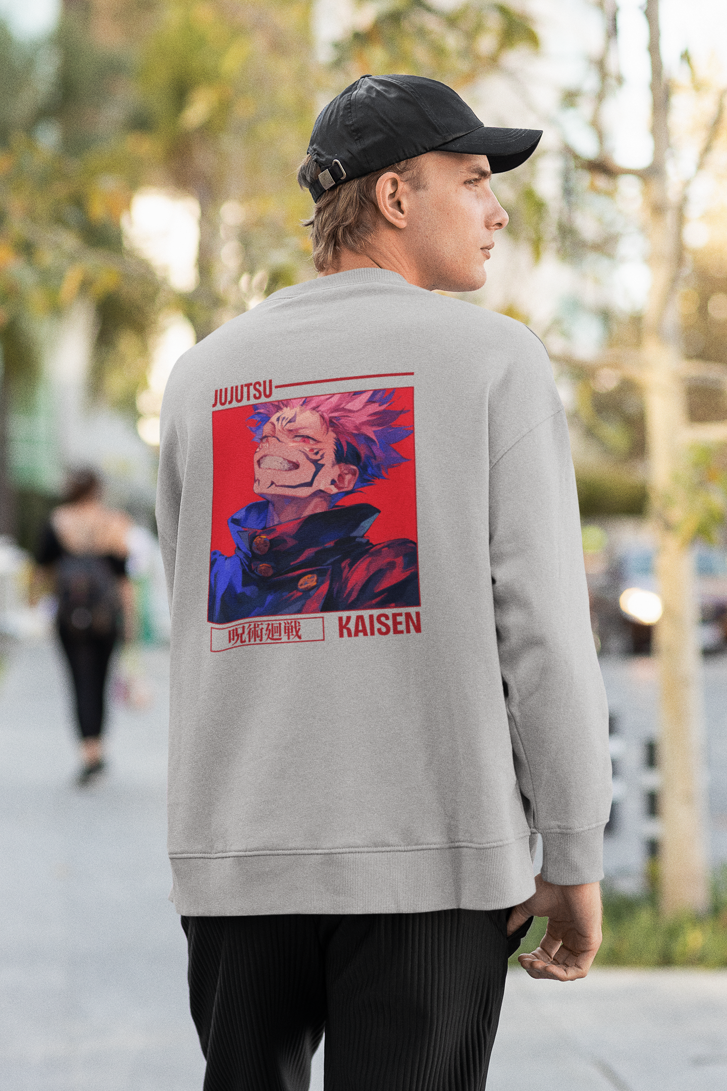 Cozy Comfort Anime Sweatshirt: Featuring Yuji from Jujutsu Kaisen