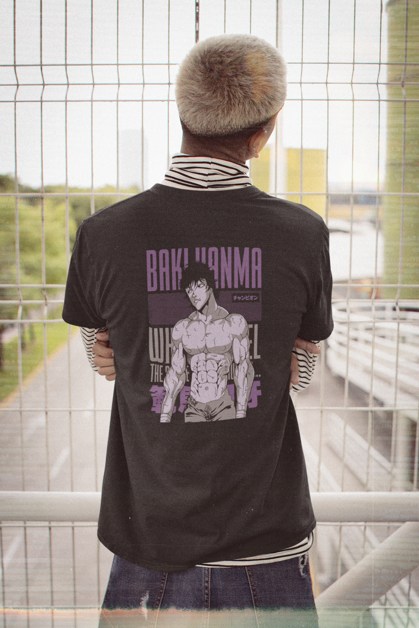 Anime T-Shirt: Featuring Baki Hanma Back Print