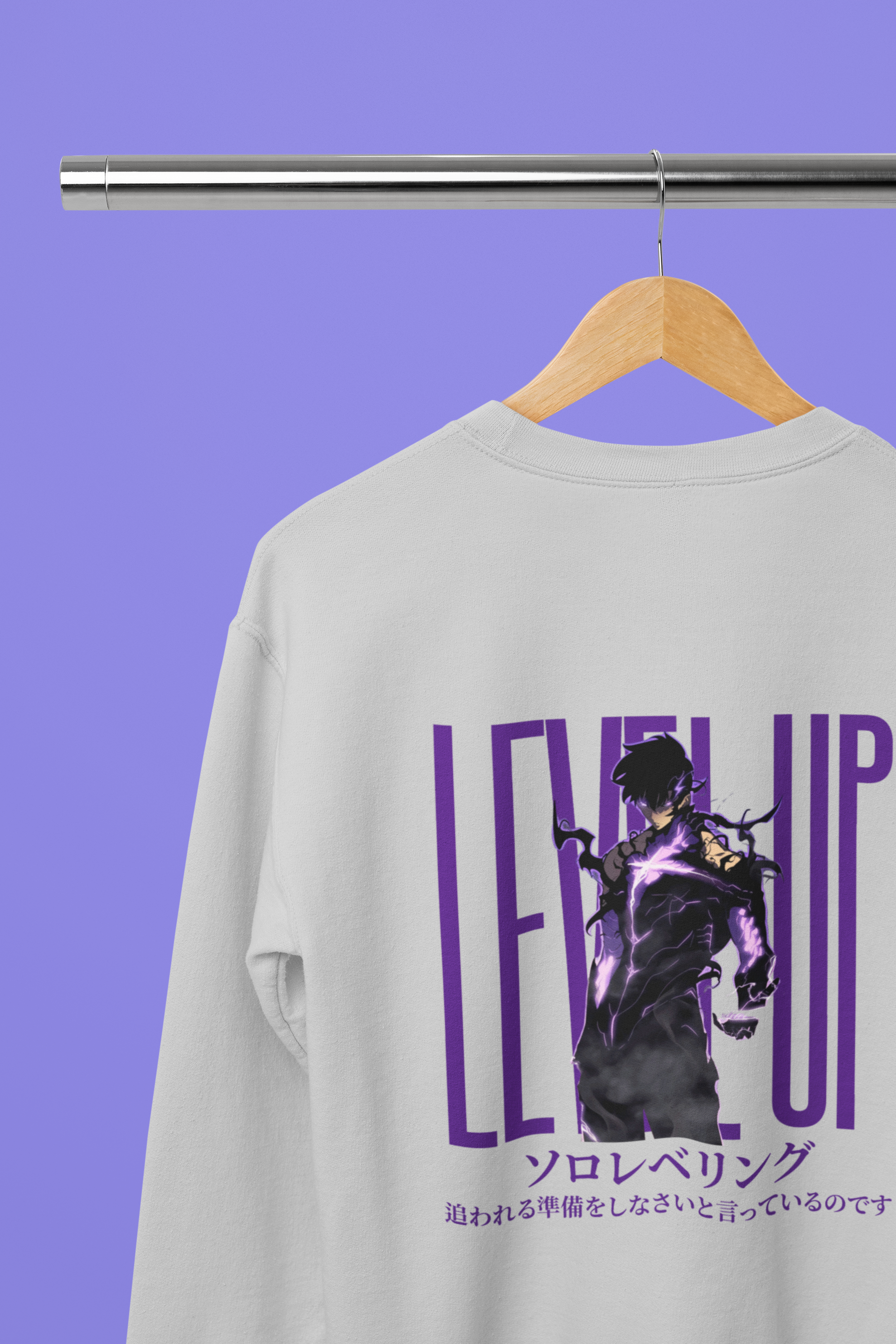 Stylish Anime Sweatshirt Featuring Sung Jinwoo from Solo Leveling